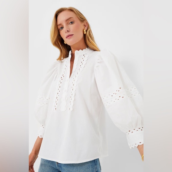 NWT Antik Batik Rodo Blouse White Size L - Picture 2 of 12